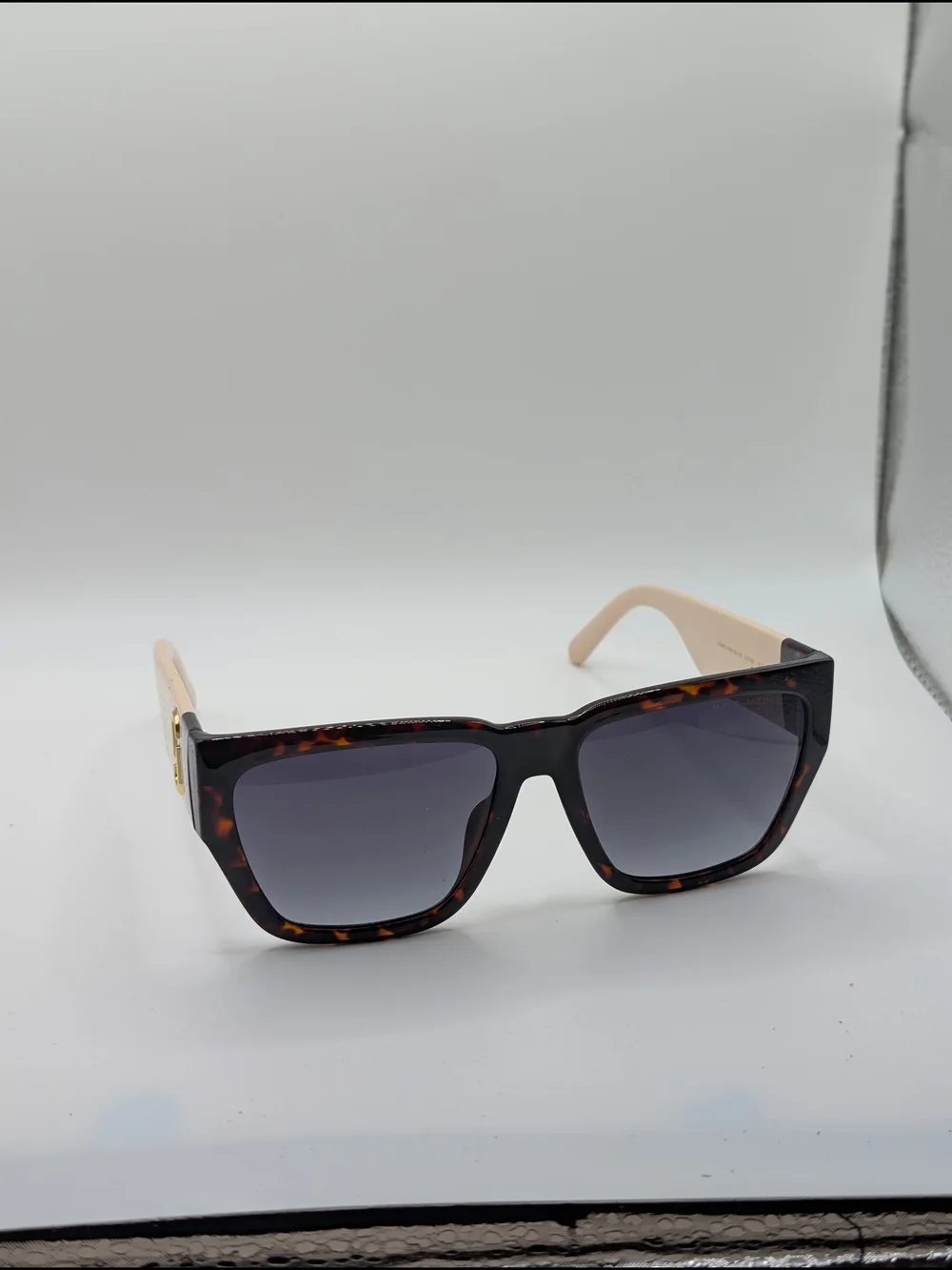 Marc Jacobs MARC 646/S Two-Tone Oversized Square Sunglasses Tortoise Beige NWT